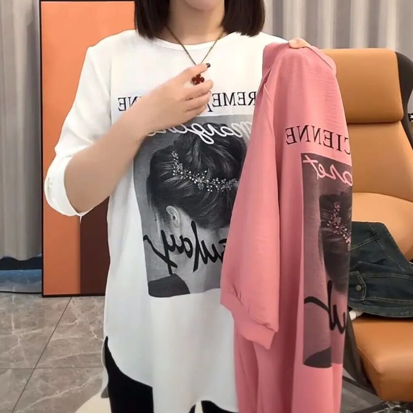 七分袖寬鬆上衣